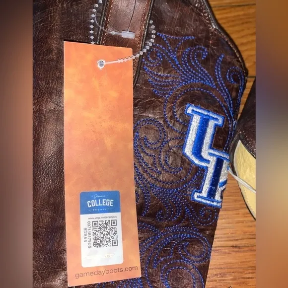 NWT Gameday cowboy boots size 6 leather Kentucky university brown blue college