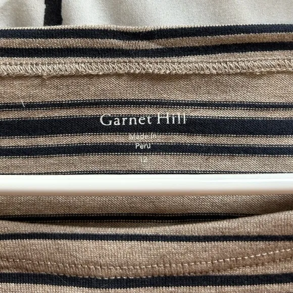 NWT Garnet Hill Organic-Cotton Bateau-Neck Dress Size 12
