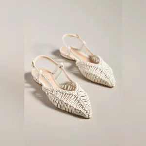 NWT Guilhermina Woven Flats