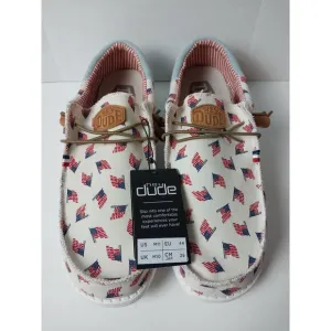 NWT Hey Dude Wally Americana Patriotic Slip On Sneaker Sz 11