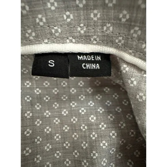 NWT Hugo Boss Lukas Dress Shirt Gray/White Floral |  S