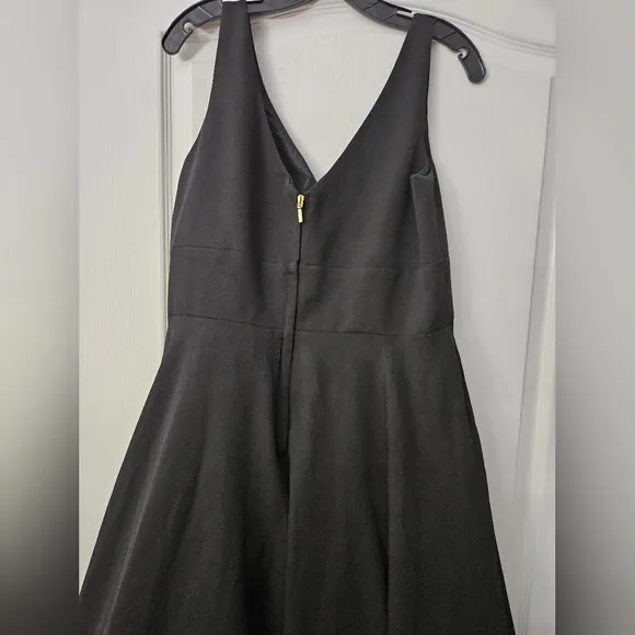 NWT Ieena for Mac Duggal Black Classic Sleeveless A-Line Gown  Pockets SZ 12