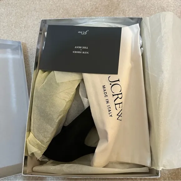 NWT J. Crew Elsie Black Solid Italian Suede Leather Pointed Toe Pump Heels 9