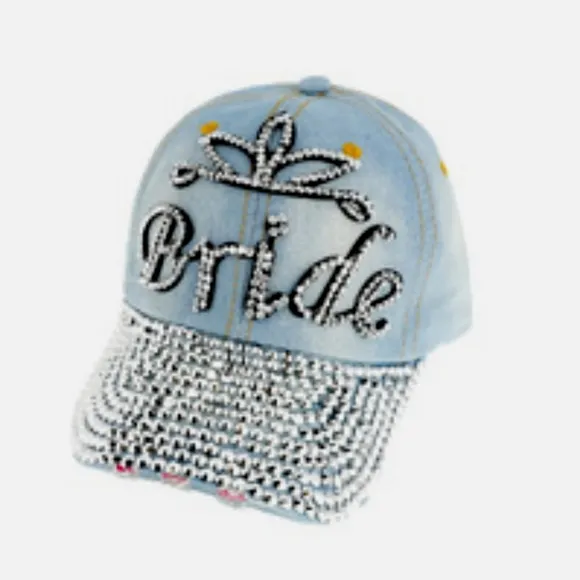 NWT Jean Bride Runabout Baseball Cap Wedding Bridal Bridesmaids