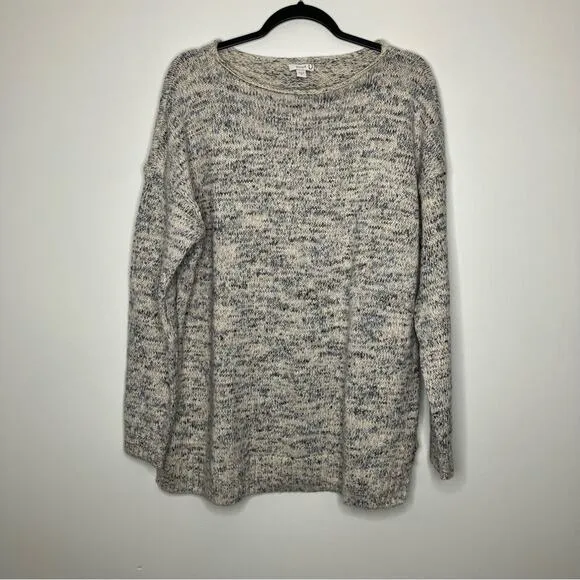 NWT J.JILL Pure Jill Marled Boat-Neck Knit Sweater Medium