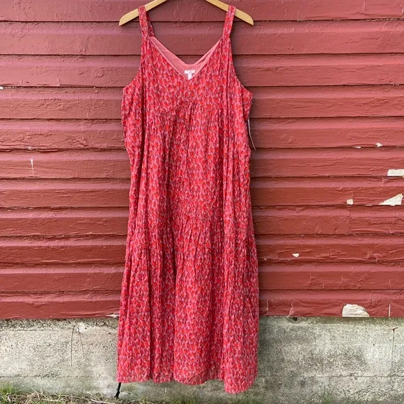 NWT Joie Tea Rose Cotton Maxi Dress Women’s Size XL
