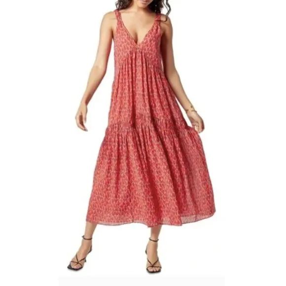 NWT Joie Tea Rose Cotton Maxi Dress Women’s Size XL