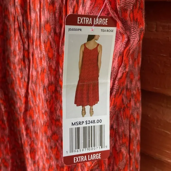 NWT Joie Tea Rose Cotton Maxi Dress Women’s Size XL