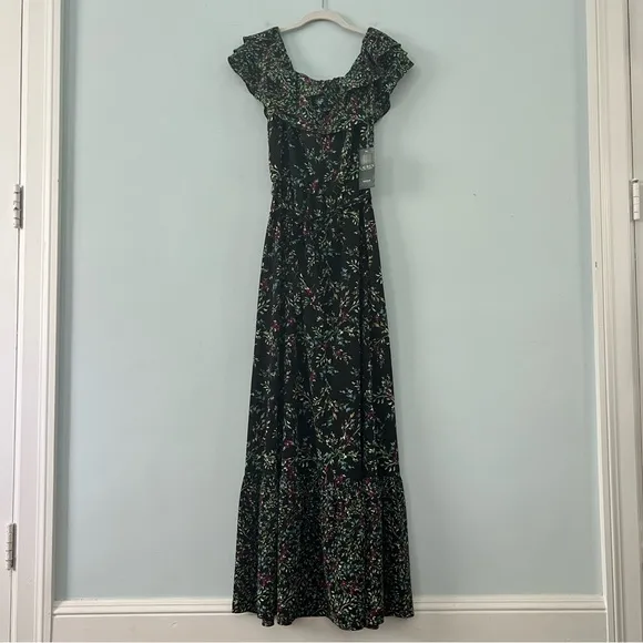 NWT Lauren Ralph Lauren Floral Off The Shoulder Maxi Dress