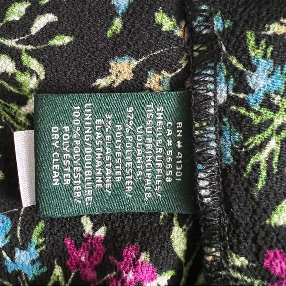 NWT Lauren Ralph Lauren Floral Off The Shoulder Maxi Dress