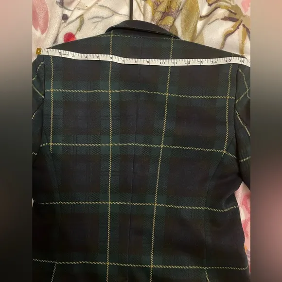 NWT Lauren Ralph Lauren Plaid Jacquard Blazer in Medium