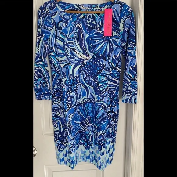 NWT Lilly Pulitzer Hollee Dress Iris Blue XS