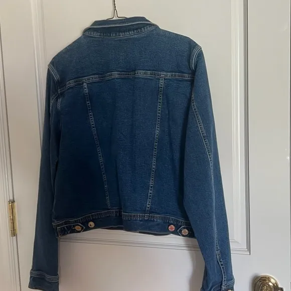 NWT Lilly Pulitzer Seaspray Denim Jacket Via Marila Wash XL  Rare Color