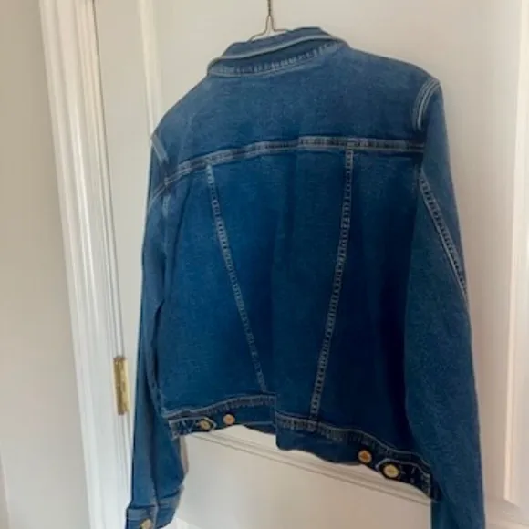 NWT Lilly Pulitzer Seaspray Denim Jacket Via Marila Wash XL  Rare Color