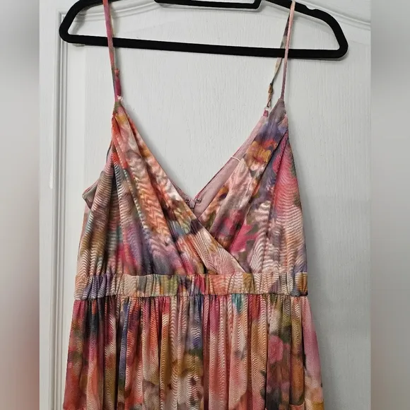 NWT Liv Foster Printed Mesh Layered Gown SZ 8 $398