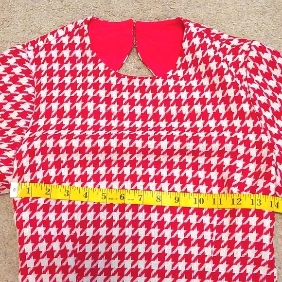 NWT Lovers and Friends Red Houndstooth Mini Dress Sz S