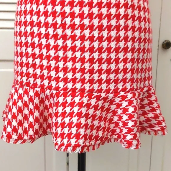 NWT Lovers and Friends Red Houndstooth Mini Dress Sz S