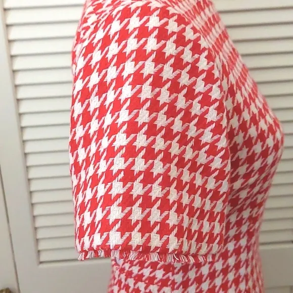 NWT Lovers and Friends Red Houndstooth Mini Dress Sz S