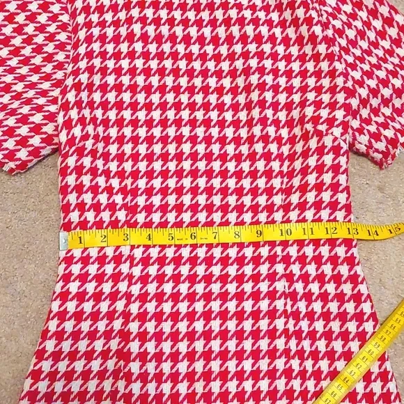 NWT Lovers and Friends Red Houndstooth Mini Dress Sz S