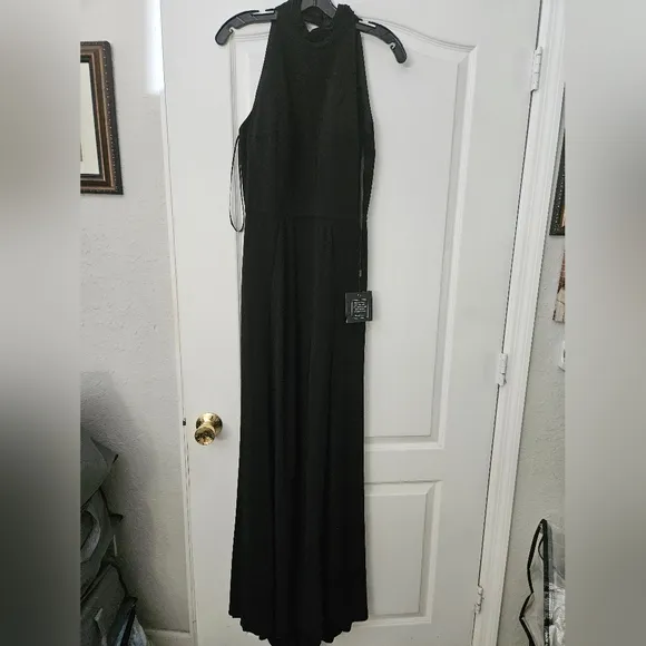 NWT Mac Duggal 26127 Black Cutout Back Formal Gown SZ 6