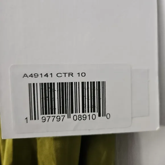 NWT Mac Duggal 49141 Chartreuse Green Asymetrical One Shoulder Dress Sz 10