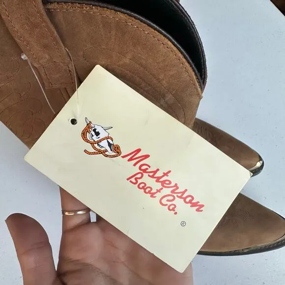 NWT Masterson Women's J Toe Western Cowboy Boot With Chain