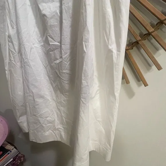 NWT Monica Nera Maya White Ruffle Strap Gathered Mini Dress Luxury Graduation S