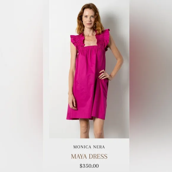 NWT Monica Nera Maya White Ruffle Strap Gathered Mini Dress Luxury Graduation S