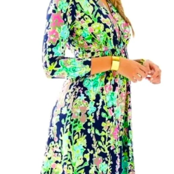 NWT RARE LILLY PULITZER ALEXANDRA DRESS BRIGHT NAVY SOUTHERN CHARM HOLY GRAIL