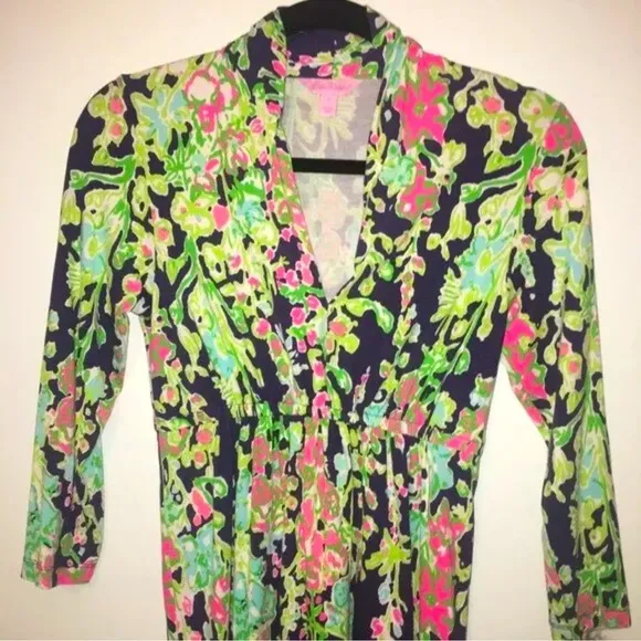 NWT RARE LILLY PULITZER ALEXANDRA DRESS BRIGHT NAVY SOUTHERN CHARM HOLY GRAIL