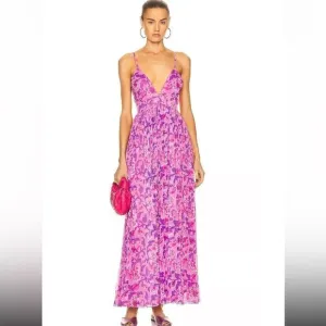 NWT ROCOCO SAND Lei Maxi Dres in Bubblegum Medium Revolve