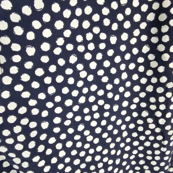 NWT SPANX Sunshine Shorts, 10” Pull On Bermuda Navy Painted Dot 50214R LARGE