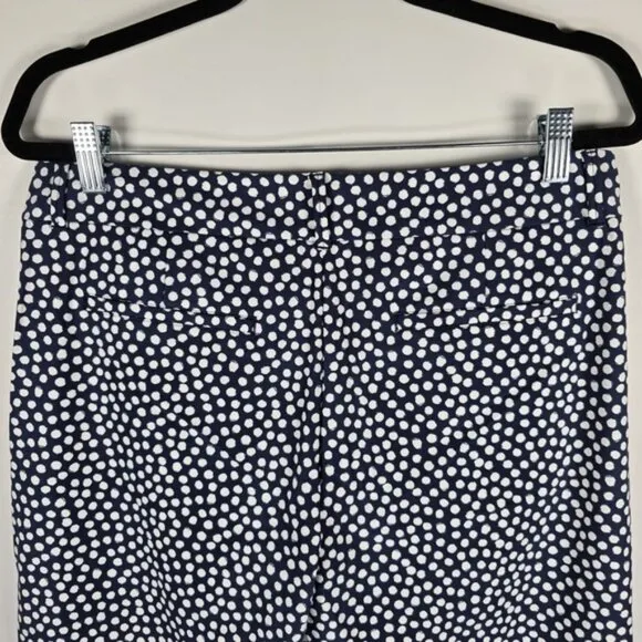 NWT SPANX Sunshine Shorts, 10” Pull On Bermuda Navy Painted Dot 50214R LARGE