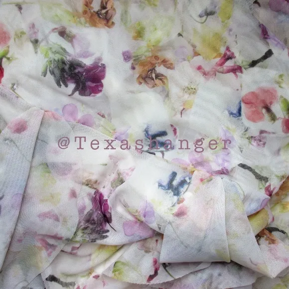 NWT Ted Baker Lauriin Halterneck Ruffle Midi DressSize 4 White/Multi