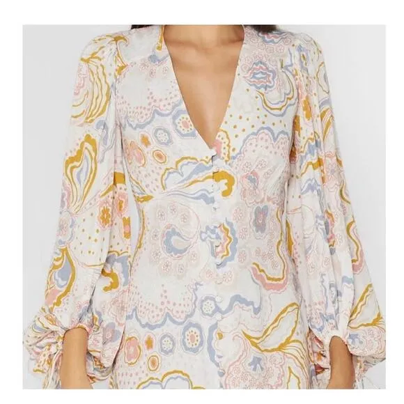 NWT Ted Baker Thelia Exaggerated Sleeve Mini Dress US Size 2