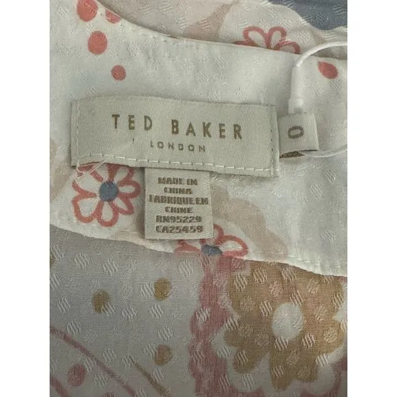 NWT Ted Baker Thelia Exaggerated Sleeve Mini Dress US Size 2