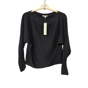 NWT The Cashmere Project Sz Large Navy Blue Wide Boat Neck Dolman Sweater solid