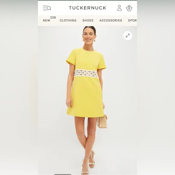NWT TUCKERNUCK Canary Mod Camelot Dress Yellow Aspen Gold Dara Dress Size Small