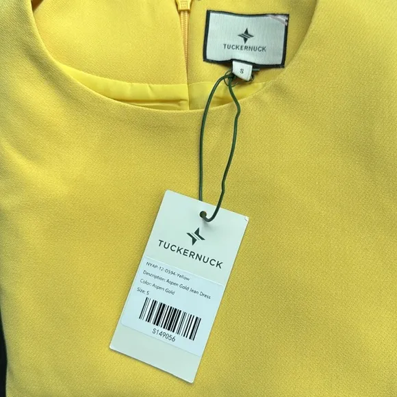 NWT TUCKERNUCK Canary Mod Camelot Dress Yellow Aspen Gold Dara Dress Size Small