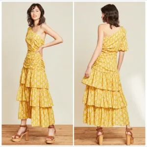 NWT VERONICA BEARD Dress Virginia Floral One Shoulder Size: 12