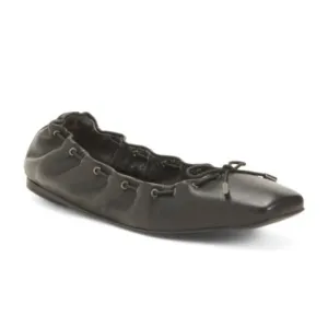 NWT Vince Camuto Valarrae Black Leather Ballet Flats 7 MSRP $165