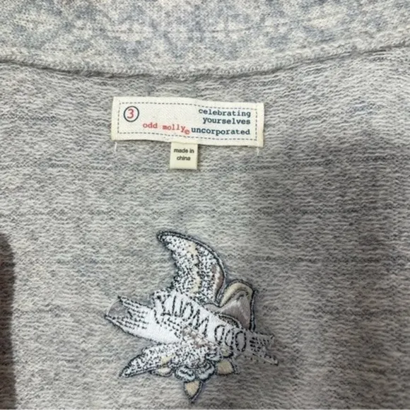 Odd Molly Women’s Lamb Wool blended Cardigan Sweater Top Size 3/L
