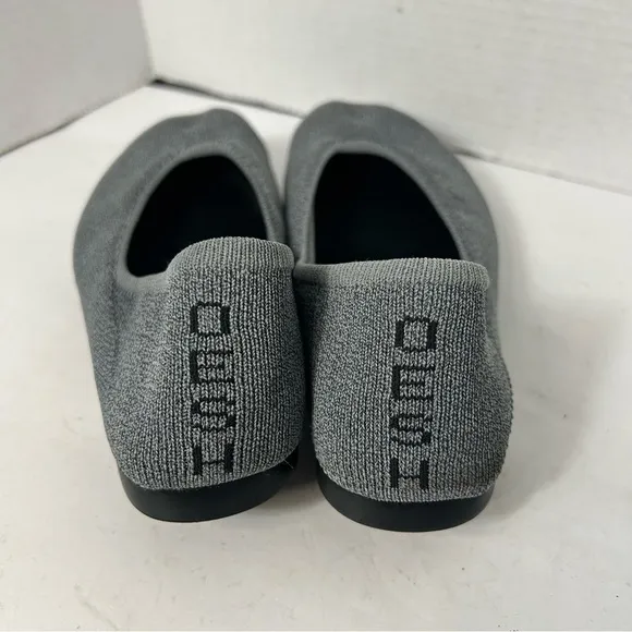 OESH Women’s Ballet Flats 8 Woven Gray Comfort Shoe Bunion Support “Dream”