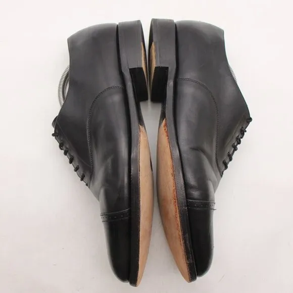 Oliver Sweeney Men's Size UK 10 Black Leather Lace-up Derby Shoes Cap Toe