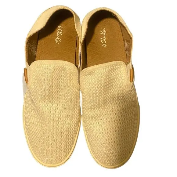 OLU KAI Pehuea White MeshWomen’s Slip-on Shoes, Size 8.5