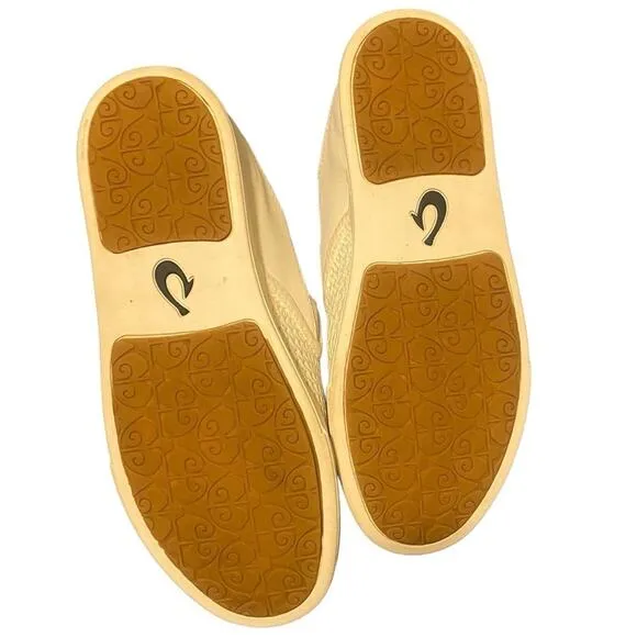 OLU KAI Pehuea White MeshWomen’s Slip-on Shoes, Size 8.5