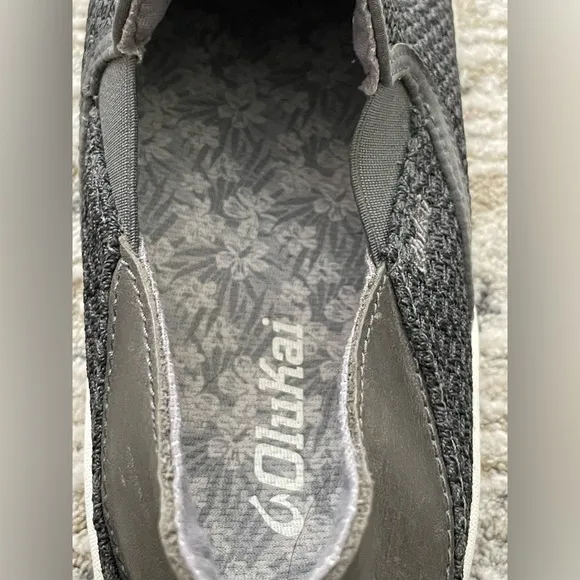 OluKai Alpha Dark Gray Mens Size 11 Slip-on Shoes Sneakers Boat Shoes Yachting