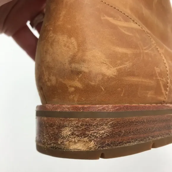 OluKai Caramel Brown Leather Kaona II Ankle Boots Size 8