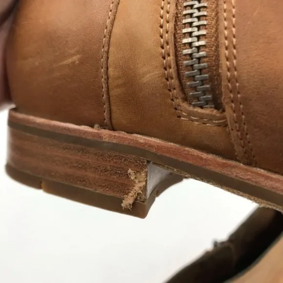 OluKai Caramel Brown Leather Kaona II Ankle Boots Size 8