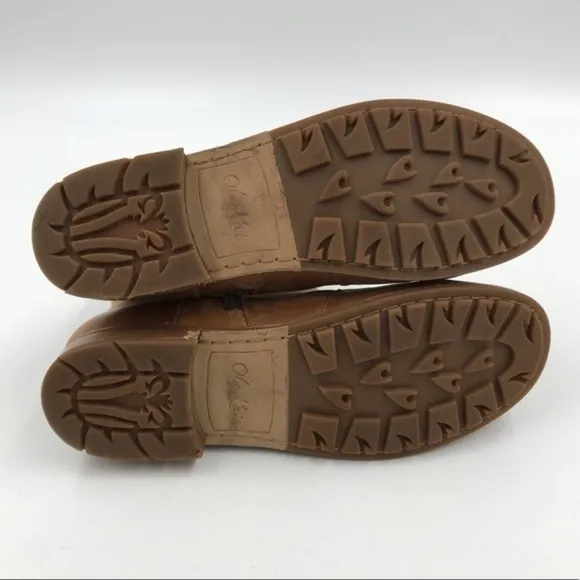 OluKai Caramel Brown Leather Kaona II Ankle Boots Size 8
